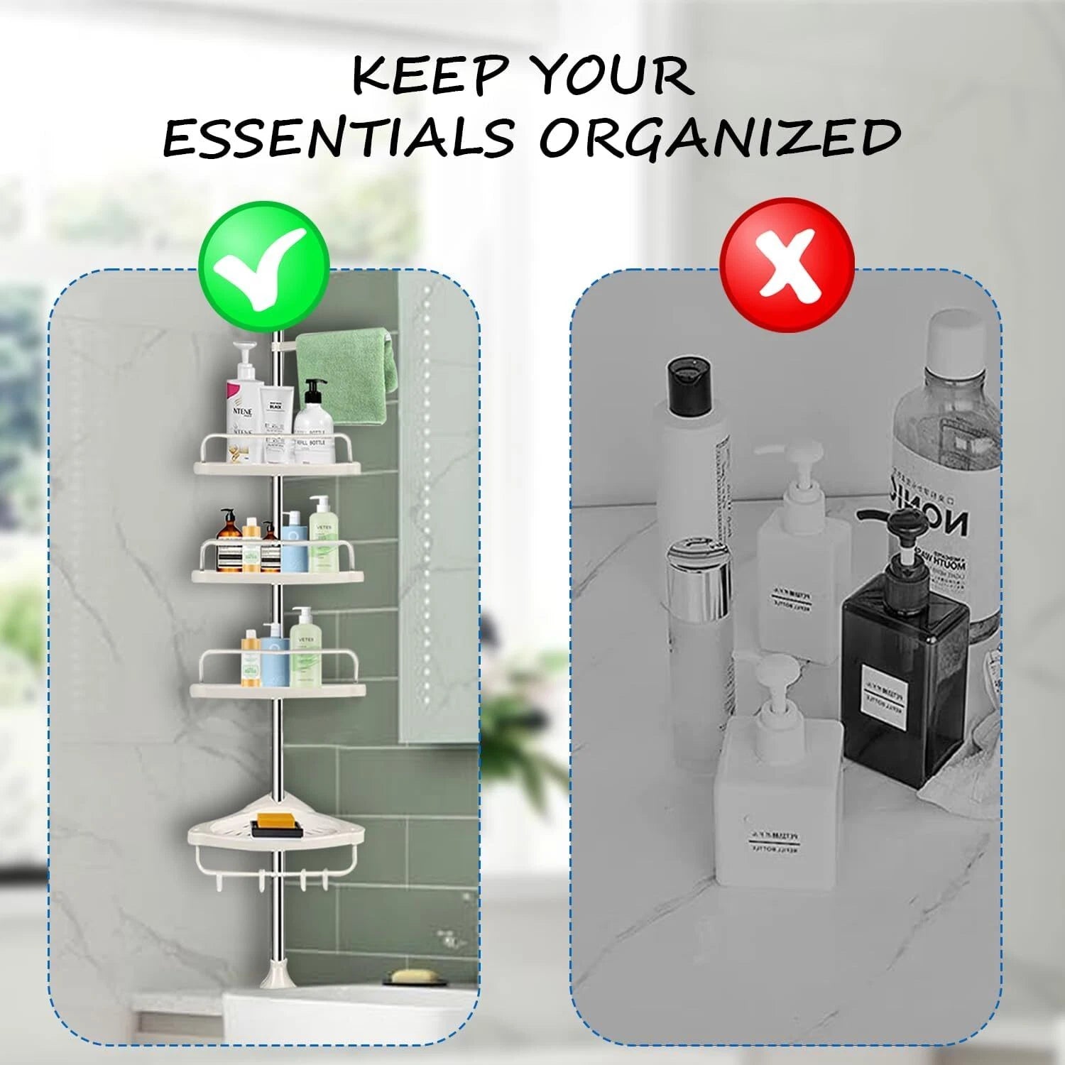 رفوف الحمام المذهلة القابلة للتعديل